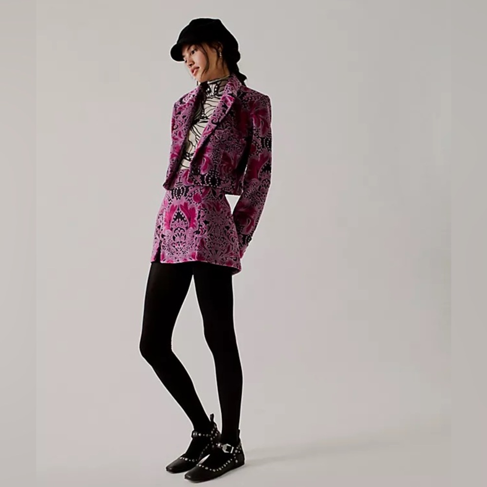 Free People x Anna Sui Block Party Mini Skirt